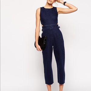 🛑SOLD🛑NWT Women’s denim jumpsuit backless